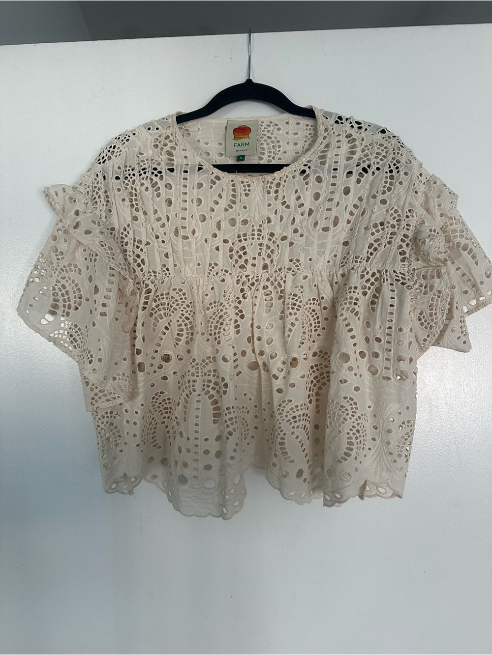 NWOT Farm Rio Richelier Lace Top